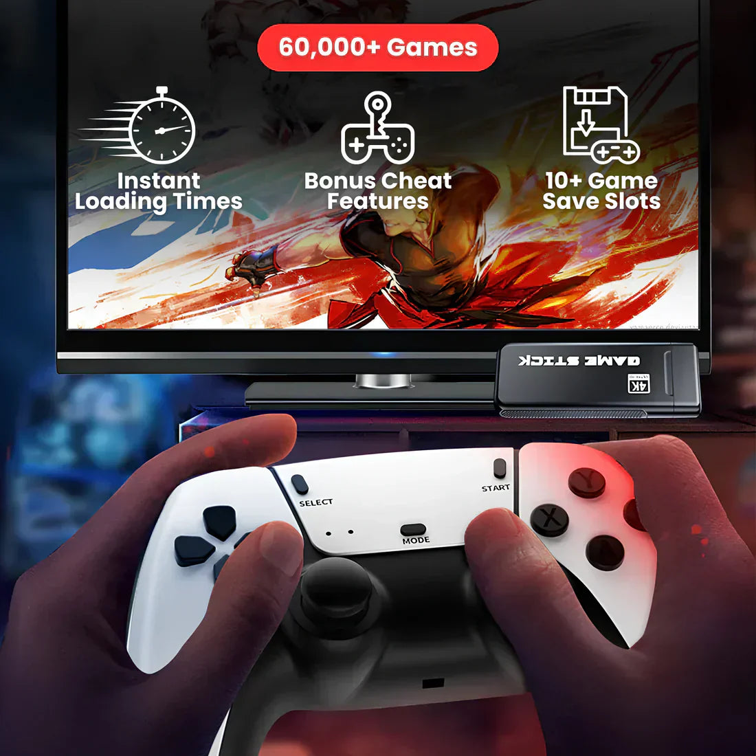 Valerux™ - WIRELESS CONSOLE 60,000+ LICENSED GAMES + 2 FREE CONTROLLERS